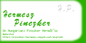 hermesz pinczker business card